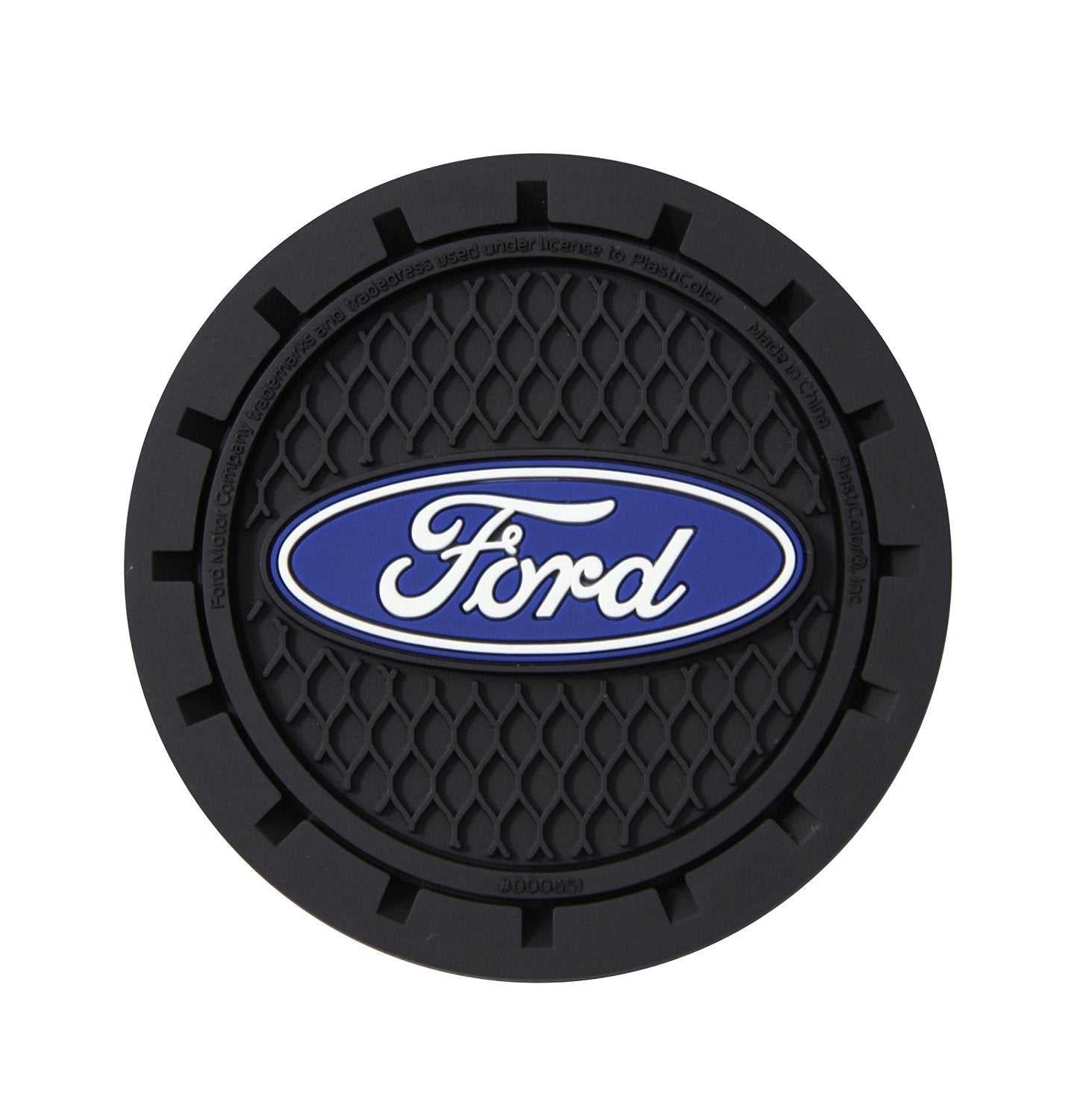 Plasticolor, 000651R01 Sottobicchiere rotondo in plastica con logo Ford