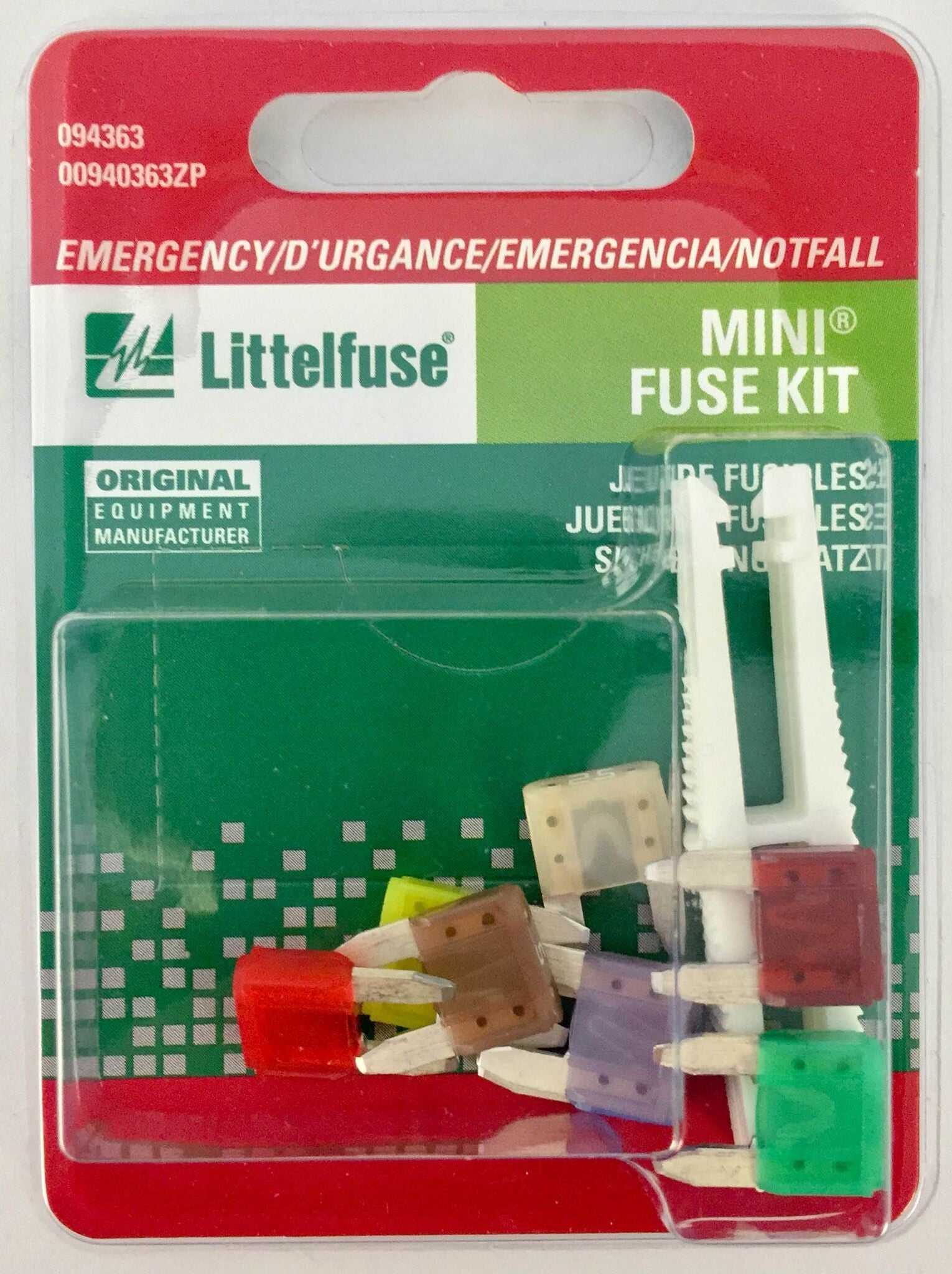 Littelfuse Inc., 00940363ZP Littelfuse Inc. Assortimento di fusibili Mini Blade Fuse