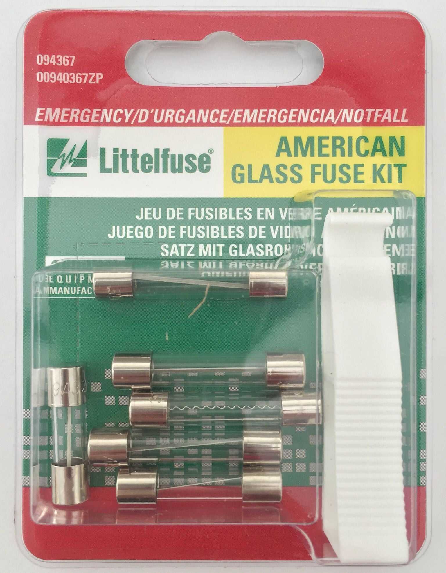 Littelfuse Inc., 00940367ZP Littelfuse Inc. Assortimento di fusibili AGC/ SFE in vetro