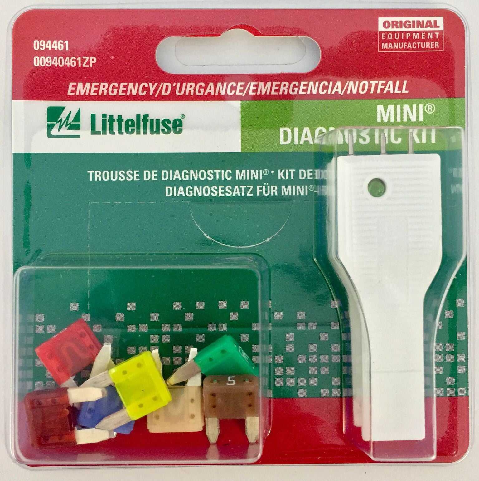 Littelfuse Inc., 00940461ZP Littelfuse Inc. Assortimento di fusibili Mini Blade Fuse