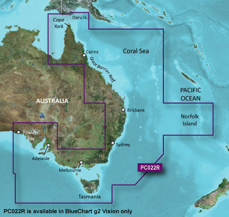 Garmin Carto, 010-C0756-00 Garmin Carto G3V Vpc022R - Costa orientale dell'Australia