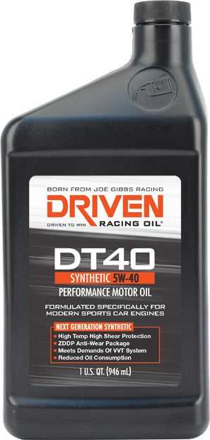 Olio da corsa Driven/ Joe Gibbs, 02406 Olio Driven Racing/Olio Joe Gibbs SAE 5W-40